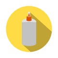 Flat style with long shadows, glue vector icon illustration.