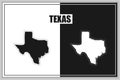 Flat style map of State of Texas, USA. Texas outline. Vector illustration Royalty Free Stock Photo
