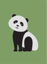 Flat style panda
