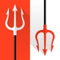 Flat style tridents Royalty Free Stock Photo