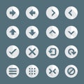 Flat style various navigation menu buttons icons set