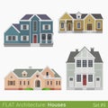 Flat style vector countryside townhouse
