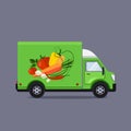 Flat style vector illustration delivery service