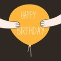 Flat stylish birthday card. Vector illustration