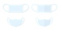 Flat Surgical Mask Vector Image, Face Mask Icon Illustration