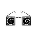 flat symbol of a hypno glasses Royalty Free Stock Photo