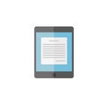 Flat tablet PC on a white background. Royalty Free Stock Photo