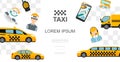 Flat Taxi Colorful Template