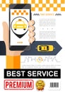 Flat Taxi Order Service Poster