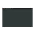 Flat template with window computer. Browser element
