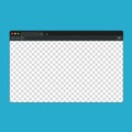 Flat template with window computer. Browser element