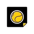 Flat tennis ball icon Royalty Free Stock Photo