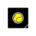 Flat tennis ball icon Royalty Free Stock Photo