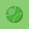 Flat Tennis ball sports icon Cricket ball Illustration Vector Icon