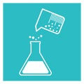 Flat test tube icon vector illustration on color background Royalty Free Stock Photo