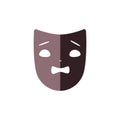 Flat Theater Mask Icon Royalty Free Stock Photo