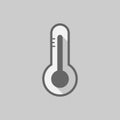 Flat thermometer icon