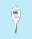 Flat thermometer icon, medical icon