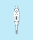 Flat thermometer icon, medical icon