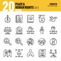 Peace and Human Rights icon set2.