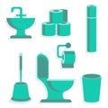 Flat Toilet Icons