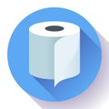 Flat Toilet Paper Icon