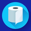 Flat Toilet Paper Icon Royalty Free Stock Photo