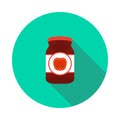 Flat tomato paste icon