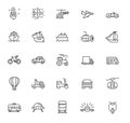 Flat transport icons