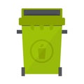 Flat trash bin