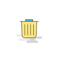 Flat Trash Icon. Vector