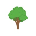 Flat tree icon illustration. Trees forest simple plant silhouette icon. Nature oak organic set design Royalty Free Stock Photo