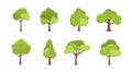 Flat tree icon illustration. Trees forest simple plant silhouette icon. Nature oak organic set design Royalty Free Stock Photo