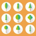 Flat Tree Set Icon