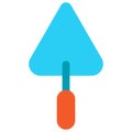 Flat Triangular Trowel Shovel Repair Tool Icon