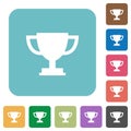 Flat trophy cup icons