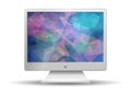 Flat tv with Modern Colorful Triangle Polygonal screen Royalty Free Stock Photo