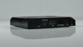 Flat TV set-top box with HDMI, power and network sockets Royalty Free Stock Photo