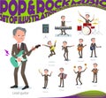 Flat type Double suit old men_pop music Royalty Free Stock Photo