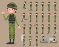 Flat type military wear woman_1