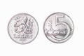 Countries` old coins, geska, year 1993 Royalty Free Stock Photo