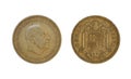 Countries` old coins, year 1986 Royalty Free Stock Photo