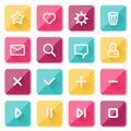 Flat UI design elements - set of basic web icons Royalty Free Stock Photo