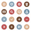 Flat UI design elements - set of basic web icons Royalty Free Stock Photo