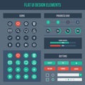 Flat UI design elements Royalty Free Stock Photo
