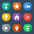 Flat UI icons set Royalty Free Stock Photo