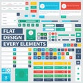 Flat ui kit design elements for webdesign Royalty Free Stock Photo