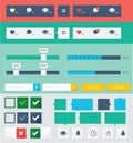 Flat ui kit design elements for webdesign Royalty Free Stock Photo