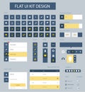 Flat ui kit design elements for website template Royalty Free Stock Photo