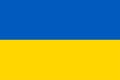 Flat Ukraine flag for banner design. Isolated sign symbol. Independence day. Patriotic symbolic background 